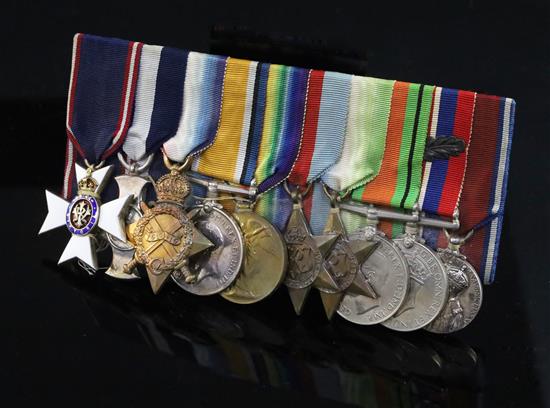 An important group of medals to Admiral Sir Geoffrey Alan Brooke Hawkins KBE, CB, MVO, DSC, with Lady Hawkins DCVO
